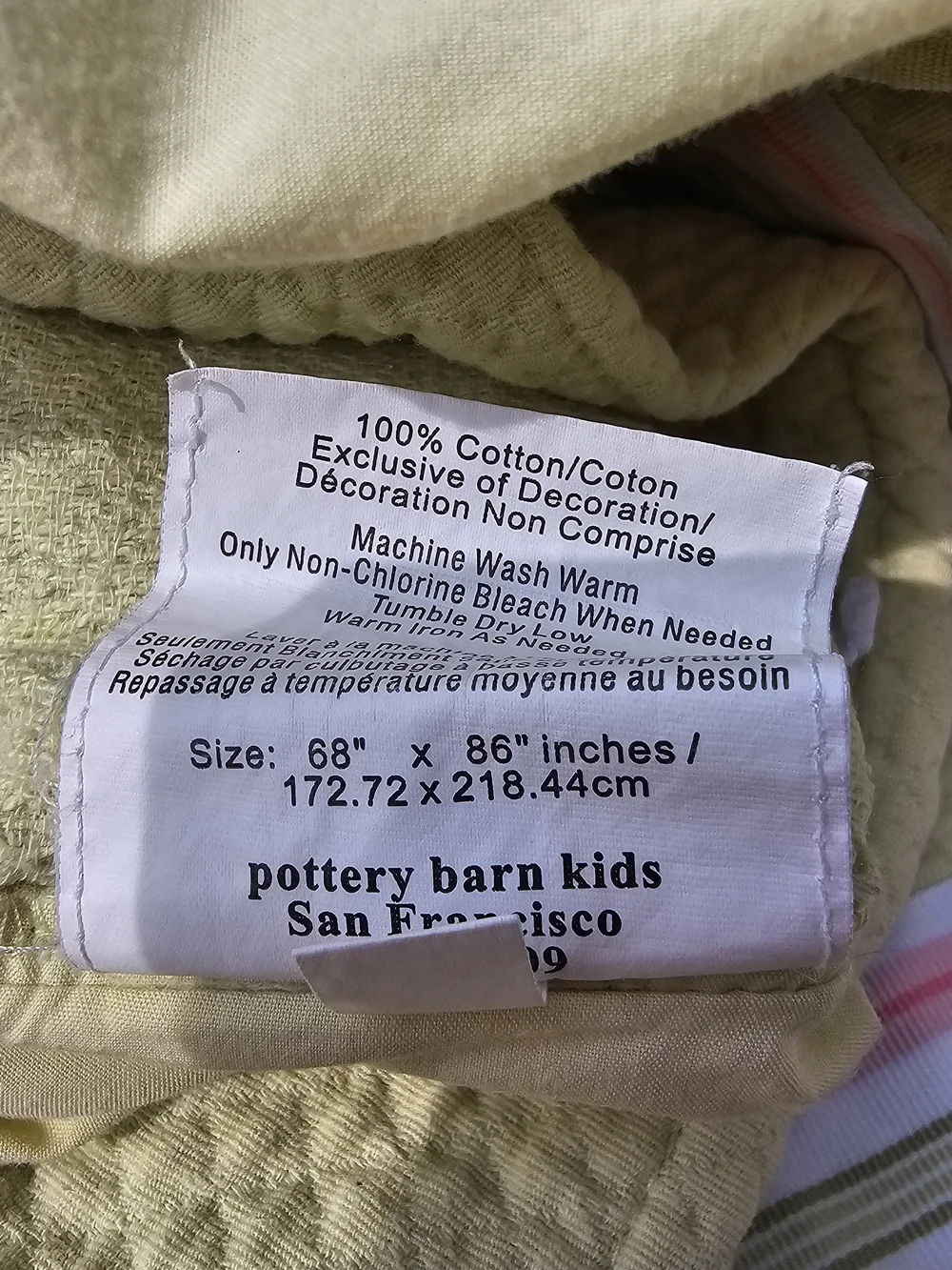 Pottery Barn Kids maltese twin
